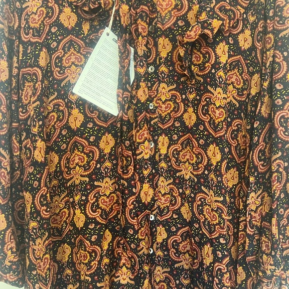 NWT-ANTIK BATIK-Mylo Ruffle-Trimmed Printed Crepe Mini Dress - Picture 4 of 6